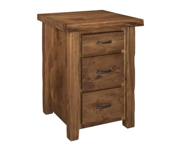 Cross Lake Live Edge 3 Drawer Night Stand