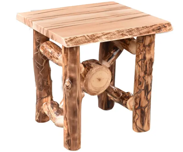 Rustic X End Table