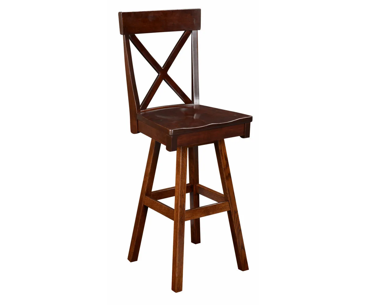 Single X 30" Swivel Bar Stool