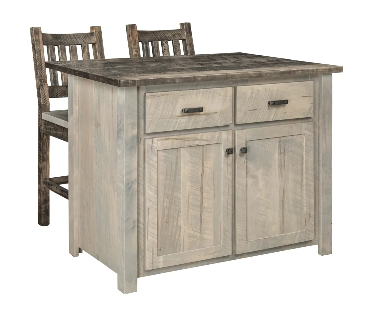 24" Roughcut Maplewood Bar Stool With Back - Image 2