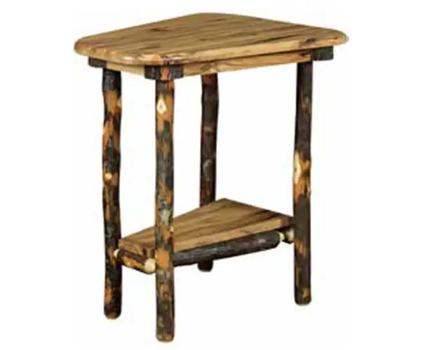 Wedge Shaped Bearwood End Table