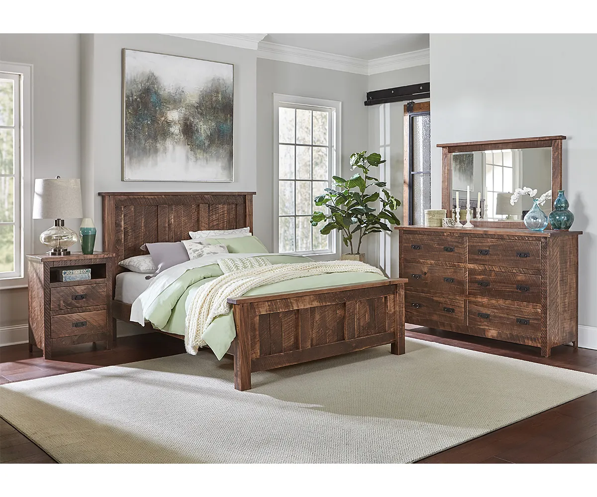 Dumont Bed With Fabric Headboard - Image 4
