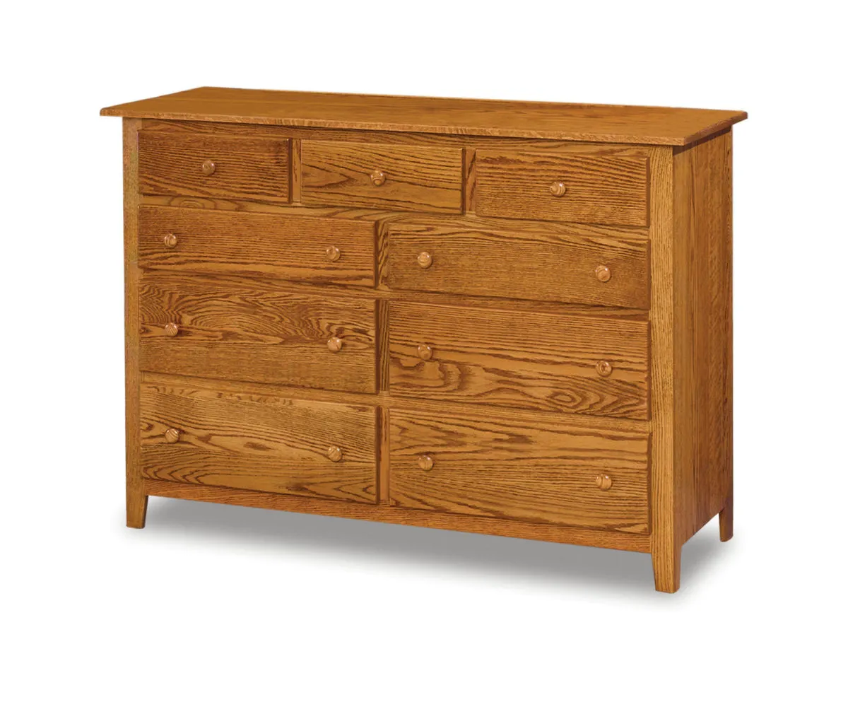 Shaker 9 Drawer Dresser - 59"W