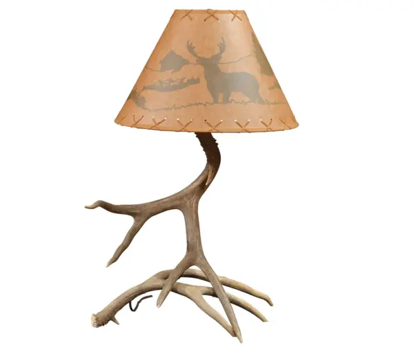 Mule Deer Antler Table Lamp
