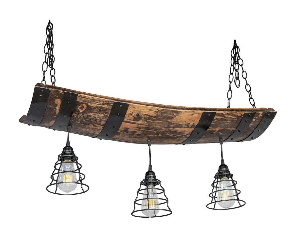 Weathered Barrel Chandelier