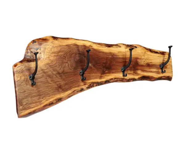Walnut 4 Coat Hook