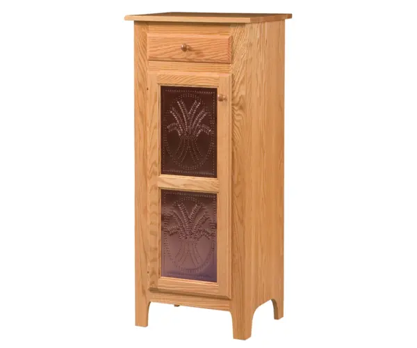 Classic Copper Panel Pie Safe With Drawer