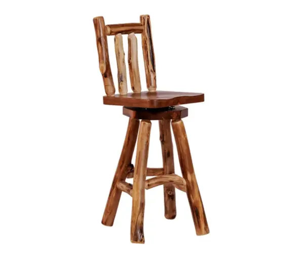 Rocky Mountain 30" Swivel Bar Stool - Walnut Seat